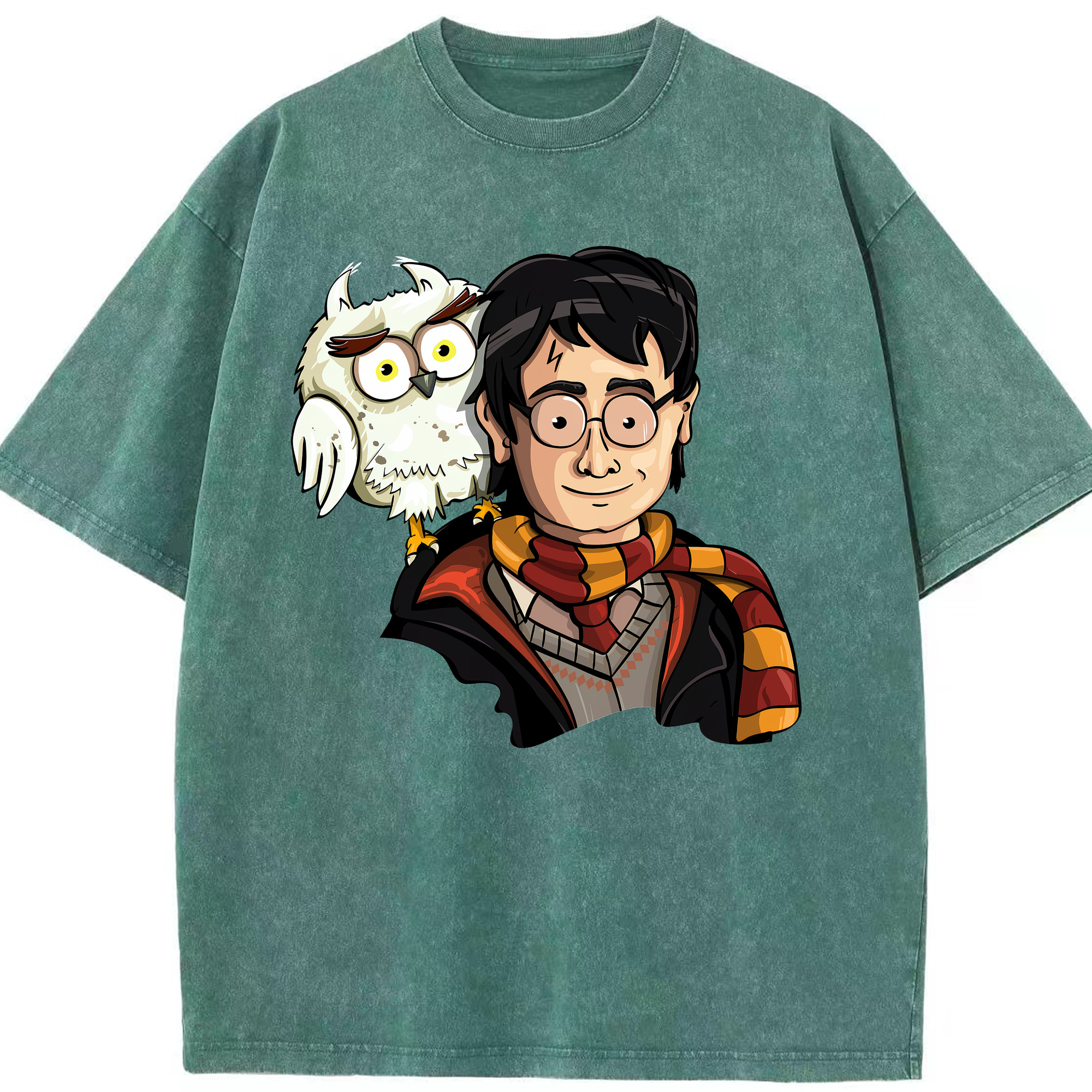 （画像用） Harry Potter ハリー・ポッターシリーズ 綿100% ヴィンテージ風 半袖Tシャツ（フロントプリント）